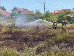 Lahan yang Ditumbuhi Ilalang Seluas Dua Hektar di Indrapuri Terbakar, Dua Mobil Pemadam Dikerahkan